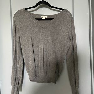 Gray sweater v-neck